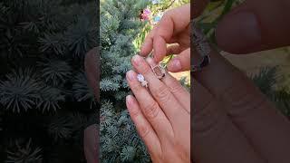 серьги серебряные с фианитами