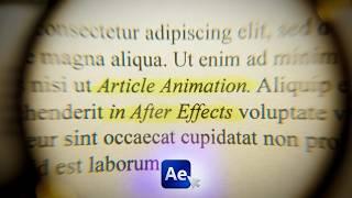 Easy Article Animation (After Effects Tutorial)