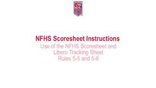 NFHS High School Volleyball Scoresheet/Scorebook Keeping & Libero Tracking Tutorial