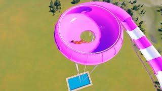 1000 FT Water Slides Drop Down – Planet Coaster 2