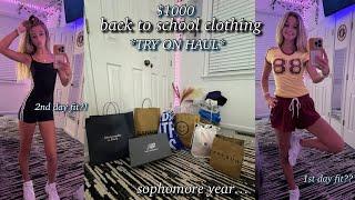 $1000 back to school clothing *TRY ON HAUL* (sophomore year…)