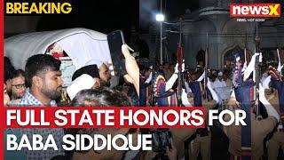 Baba Siddique Death | Full State Honors for Former Maha Minister Baba Siddique at Last Rites | NewsX