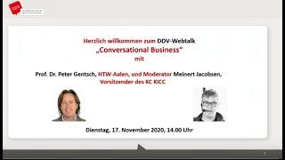 DDV-Webtalk "Conversational Business" mit Prof. Dr. Peter Gentsch