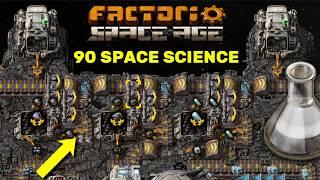 Efficient Space Science Platform in Factorio - No Circuit Logic - 90 SPM Beginner Guide / Tutorial