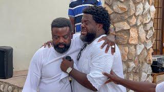 FULL VIDEO: SEE HOW KUNLE AFOLAYAN & AREMU AFOLAYAN SETTLED LONG TIME RIFT AT LATE MOM WAKE KEEP