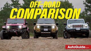 Jeep Wrangler vs Toyota Land Cruiser  vs Ford Bronco: Off-Road Comparison