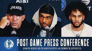 Jason Kidd, P.J. Washington, & Dereck Lively II | Post Game @ DEN | 11/22/24