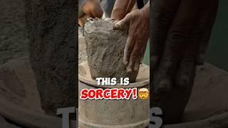 This human spinner made a large clay pot in 3 minutes! #youtubemadeforyou #youtubeshortsviral