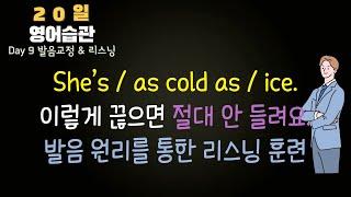 #9-1 (수정) 영어 리스닝 방법 끊어읽기와 강세를 잘해야 한다 20일 영어 습관