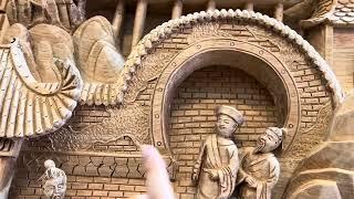 Sẵn mộc tranh Vinh Quy Bái Tổ gỗ gõ đỏ| Phương Anh Tranh Gỗ