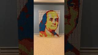 Ben Franklin Out of 600 Rubik's Cubes!