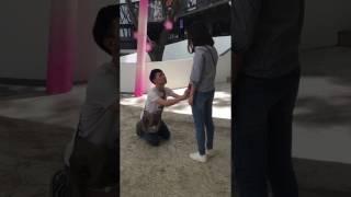 Boy slapped and kicked by a Girl in Singapore