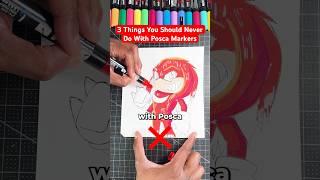 Never Do These 3 Things with Posca Markers !  #art #drawing #shorts