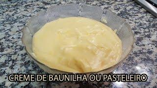 Como Faço Creme de Baunilha ou Pasteleiro