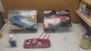 Building Car Model kits  007 James Bond 1971 Mustang Mach l . Novus 1 Plastic Cleaner.