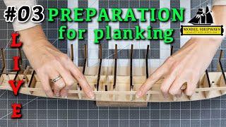 Ep. 3 - GROUP BUILD - Preparation for planking - Gunboat PHILADELPHIA (1776) - Model Shipways KIT