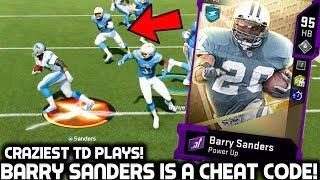 BARRY SANDERS BREAKING DEFENDERS' ANKLES! CRAZY TD PLAYS! Madden 20 Ultimate Team