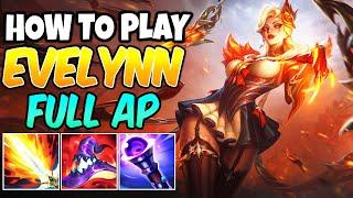 HOW TO PLAY EVELYNN JUNGLE | Best Build & Runes S14 | HIGH NOON EVELYNN FULL AP | League of Legends