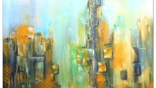 Abstrakte Malerei lernen, painting abstract, Großstadt, City