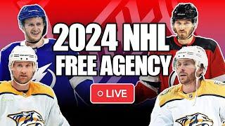 2024 NHL Free Agent Frenzy Live | NHL Free Agent Signing Breakdowns, NHL Trade Breakdowns & Reaction