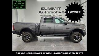 2018 RAM 2500 POWERWAGON CREW SHORT HEMI GRANITE CRYSTAL 4K WALKAROUND 14795Z