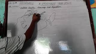 STD:9.  Geography.  Ch 3 Drainage  : MAP SKILL  by Amar Nath sir