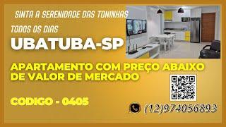 Comprar apartamento de 2 dormitórios em Ubatuba, na praia das Toninhas, valor abaixo de mercado