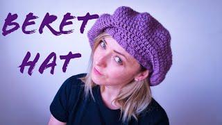 Left handed crochet  Beret hat Easy and Fast perfect for beginners