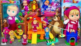 96 Minutes Satisfying with Unboxing Cute Masha and The Bear Tree House Set, Masha Colourful Dolls