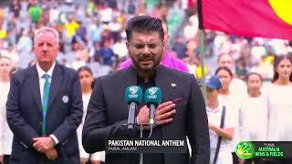 Faisal Amlani Sings Pakistan’s National Anthem LIVE at MCG | Australia vs Pakistan ODI 2024 