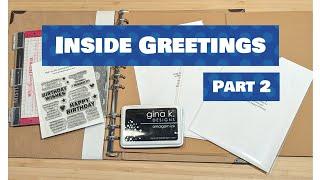 Crafty Tips & Tricks: Creating & Storing Inside Sentiments For Mass Card Making PART 2!