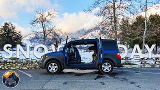 Honda Element California Snow Day