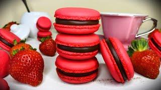 Macarons MASTERCLASS -Best Tips For Perfect Macarons with Hand Mixer- Strawberry Chocolate Macarons