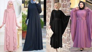 Simple burka Design Black Abaya Designs || Jet Black Abaya Designs 2024