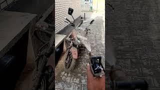 low pressure washing of my Bajaj v15 bike | low pressure nozzle washing #pressurenozzle #nozzle