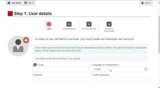 How to Create a User Account | Job Bank