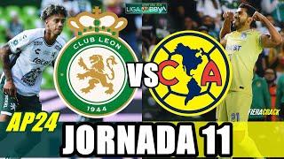  LEÓN VS AMÉRICA JORNADA 11 Liga MX APERTURA 2024  HORARIO y DONDE VER PARTIDO en VIVO