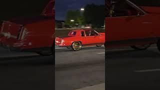 Orange Oldsmobile Cutlass T-Top on Gold MTW 24s & Monte Carlo SS on 24s Rucci