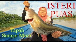 Perempuan Ini Sanggup Basah⁉️ Demi Ikan Tapah.. Jaring Ikan Sungai & Tajur Ikan Tapah Hasil Paduuu‼️