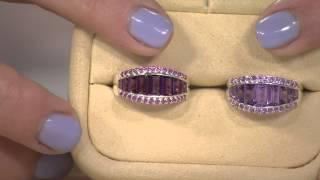 Master Cut 1.90 ct tw Amethyst Baguette Sterling Ring with Stacey Stauffer