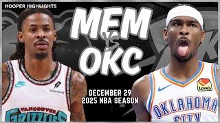 Memphis Grizzlies vs Oklahoma City Thunder Full Game Highlights | Dec 29 | 2025 NBA Season