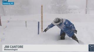 Jim Cantore Reports in 26" of Snow and Counting in Hamburg, NY