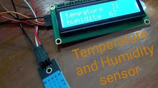 DHT11 Temperature and humidity sensor using arduino with LCD disply tutorial