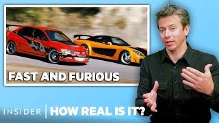 World Record Stunt Driver Rates 10 Car Stunts In Movies And TV | How Real Is It? | Insider