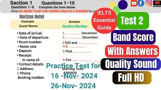 Boost Your IELTS Listening Skills With Horizon Hotel Practice -12-11-2024 I Horizon Hotel  Listening