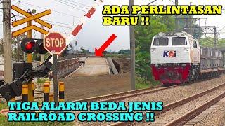 TIGA Alarm Berbeda Perlintasan Kereta Api JPL Cicayur, Wow Ada Pembangunan Perlintasan BARU !!