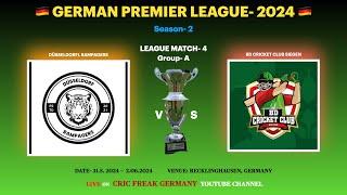 GPL-2024 | Match-4: Dusseldorf Rampagers vs BD Cricket Club Siegen #cricket #live #germany