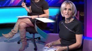 Emily Maitlis | Minidress + Boots!