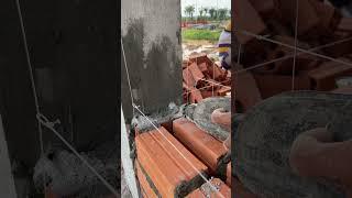 drill anchor rebar wall bricks #shorts #shortsfeed #skills #satisfying