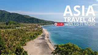  LIVE: Viaggio Rilassante in Asia 8K: 12 Paesi da Sogno con Musica Lofi